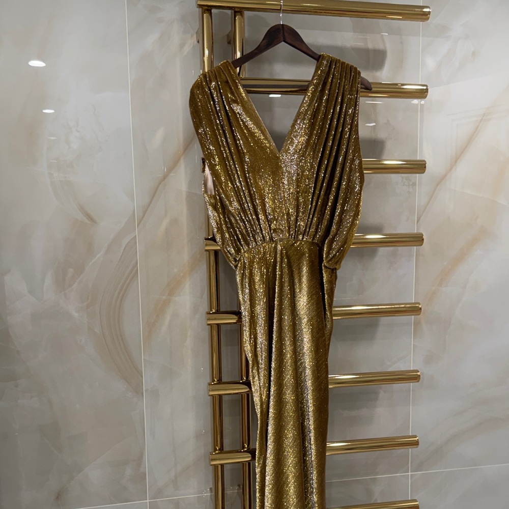 Gold Shimmering Evening Gown
